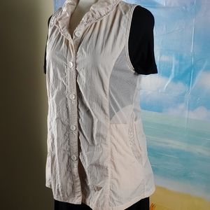 Mimosalip nylon & lace vest